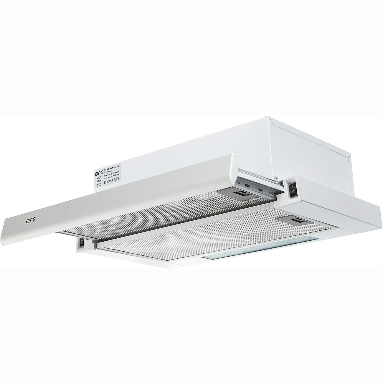 Вытяжка встраиваемая в шкаф ORE NILS 50 белый