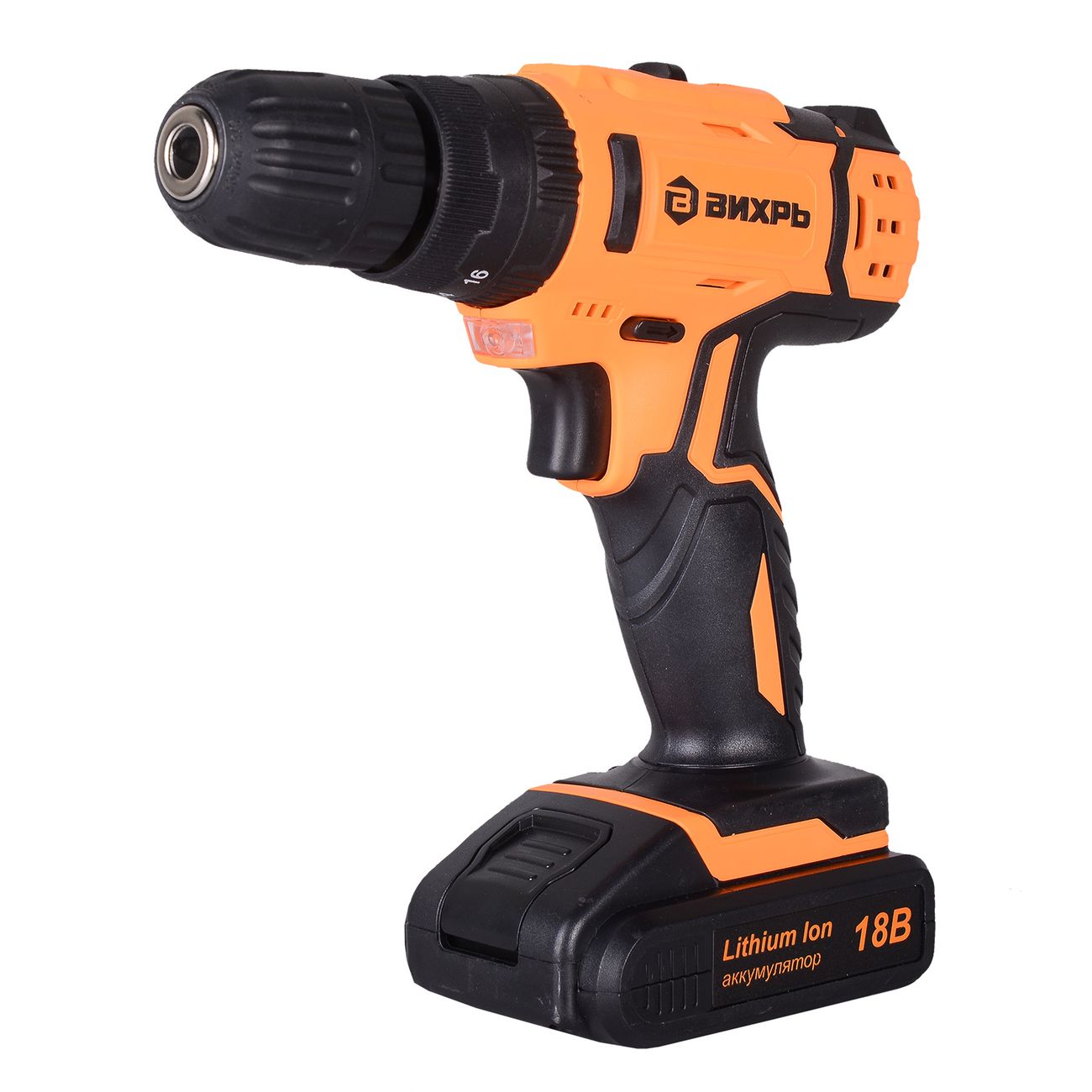 Дрель аккумуляторная Вихрь ДА-18Л-2КУ (72/14/17)