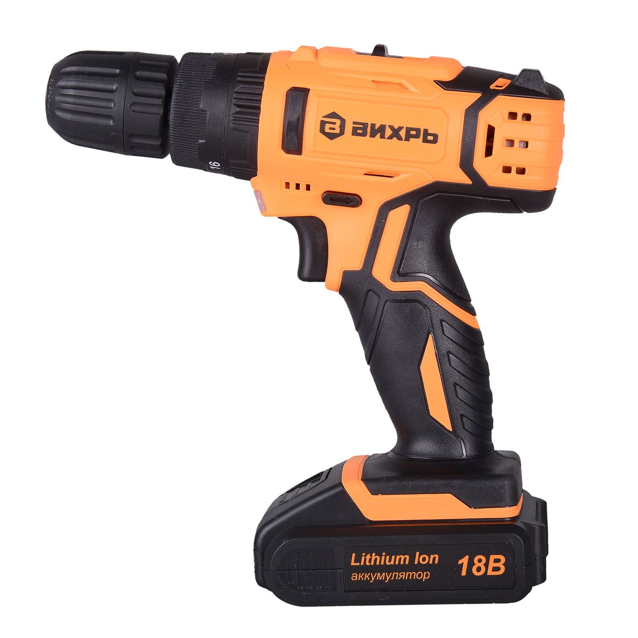 Дрель аккумуляторная Вихрь ДА-18Л-2КУ (72/14/17)
