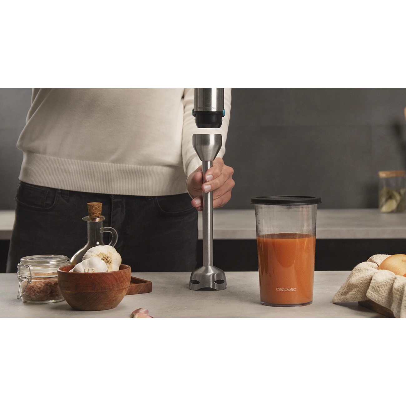 Погружной блендер Cecotec Power TitanBlack 1500 XL TotalMix (04275)