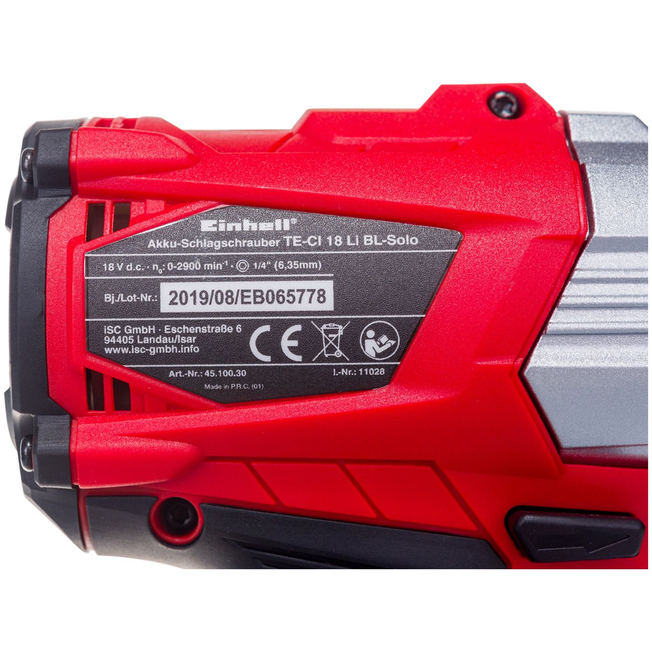 Винтоверт электрический Einhell PXC TE-CI 18 Li Brushless-Solo 4510030