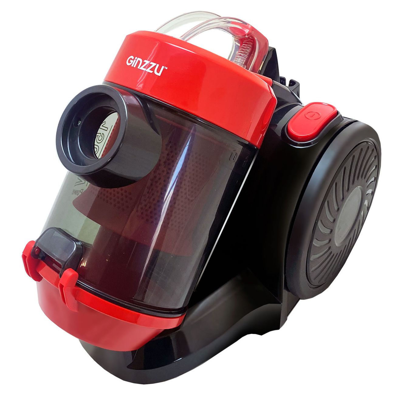 Пылесос с контейнером для пыли Ginzzu VS427 циклонный Black/красный
