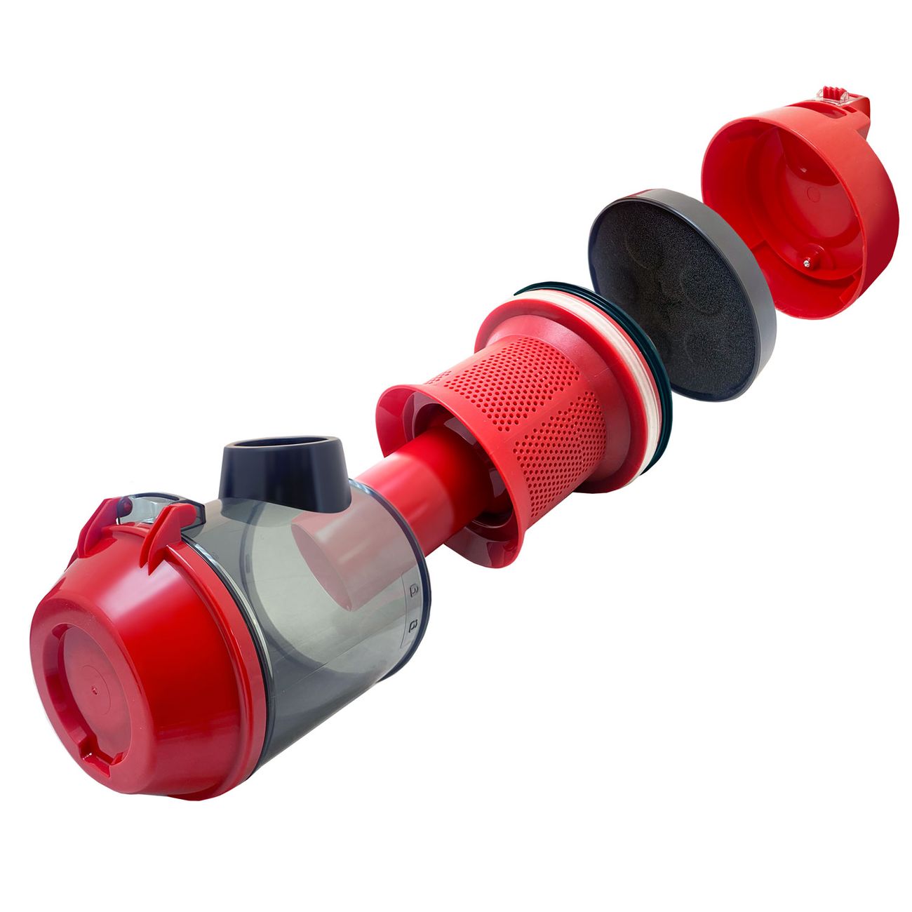 Пылесос с контейнером для пыли Ginzzu VS427 циклонный Black/красный