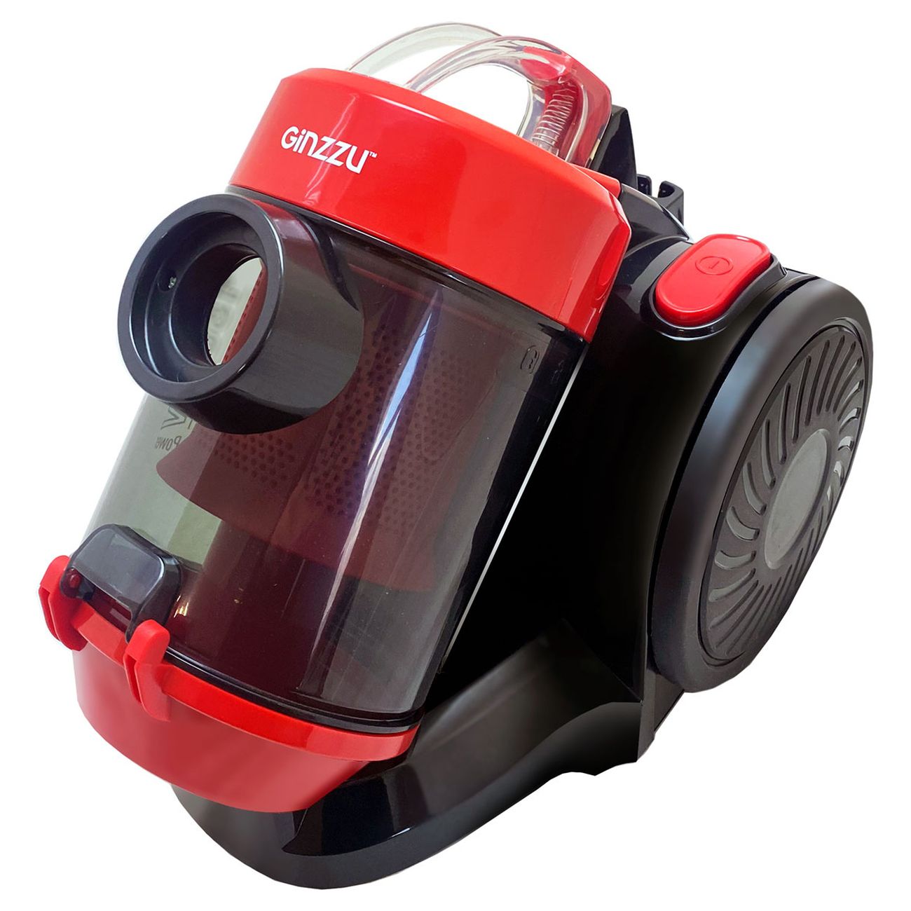 Пылесос с контейнером для пыли Ginzzu VS428 циклонный Black/красный