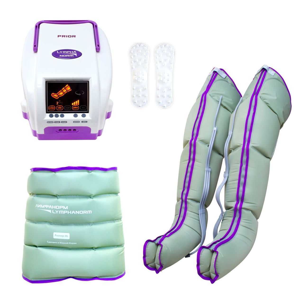 Аппарат для прессотерапии LymphaNorm Prior + 2 манжеты для ног, XL +пояс (OZN549859122) фото