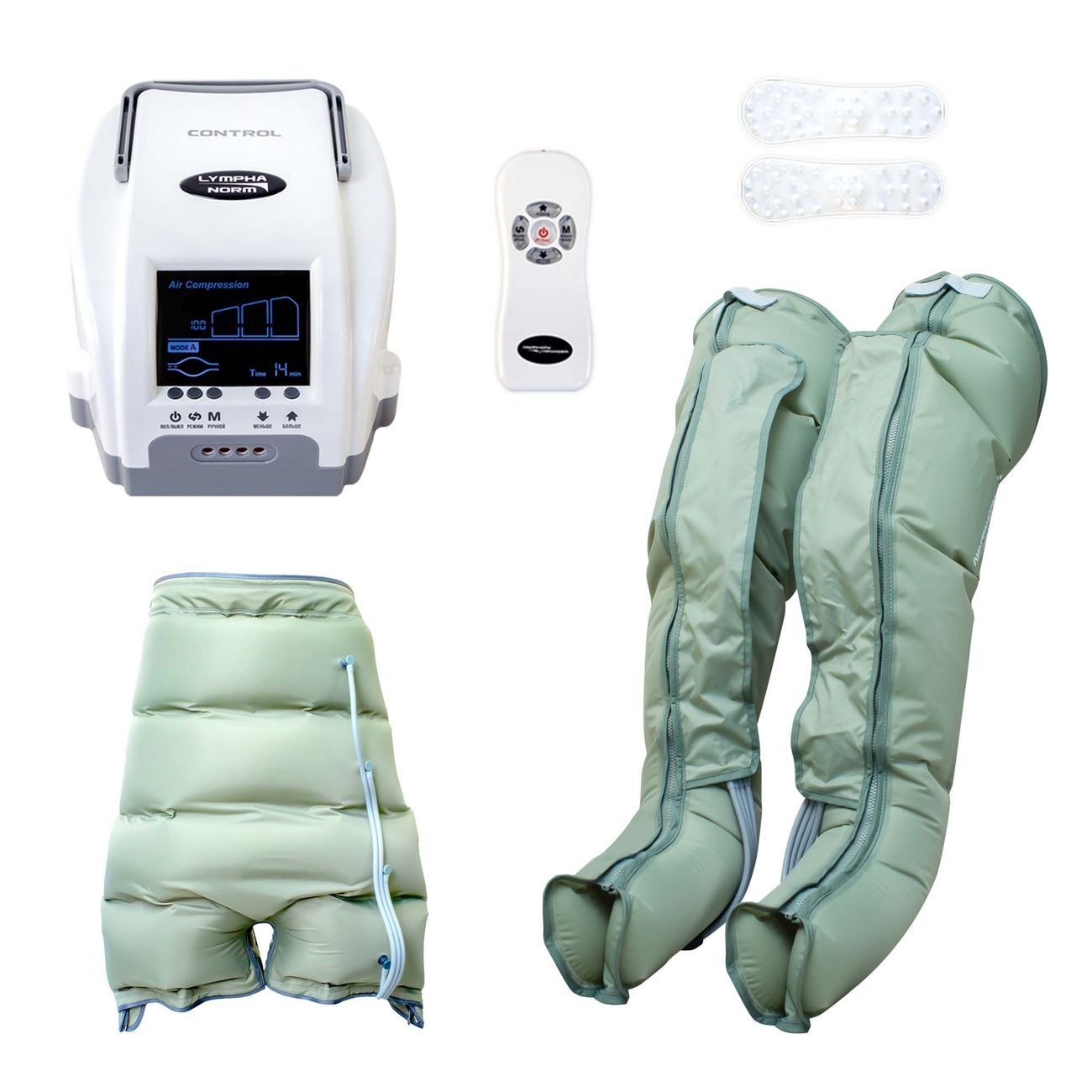 Аппарат для прессотерапии LymphaNorm Control + 2 манжеты для ног, XL + манжета-шорты фото