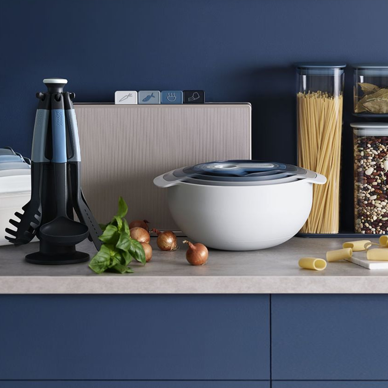 Набор кухонных принадлежностей Joseph Joseph Nest Plus синий 9 шт. (40101)