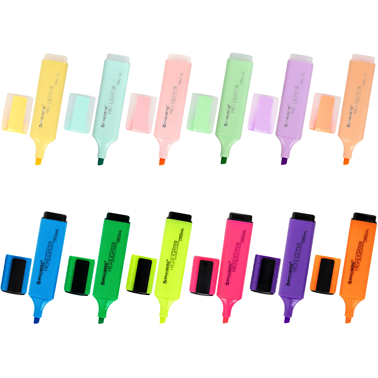 Текстовыделитель Brauberg 12 цв. (152217)
