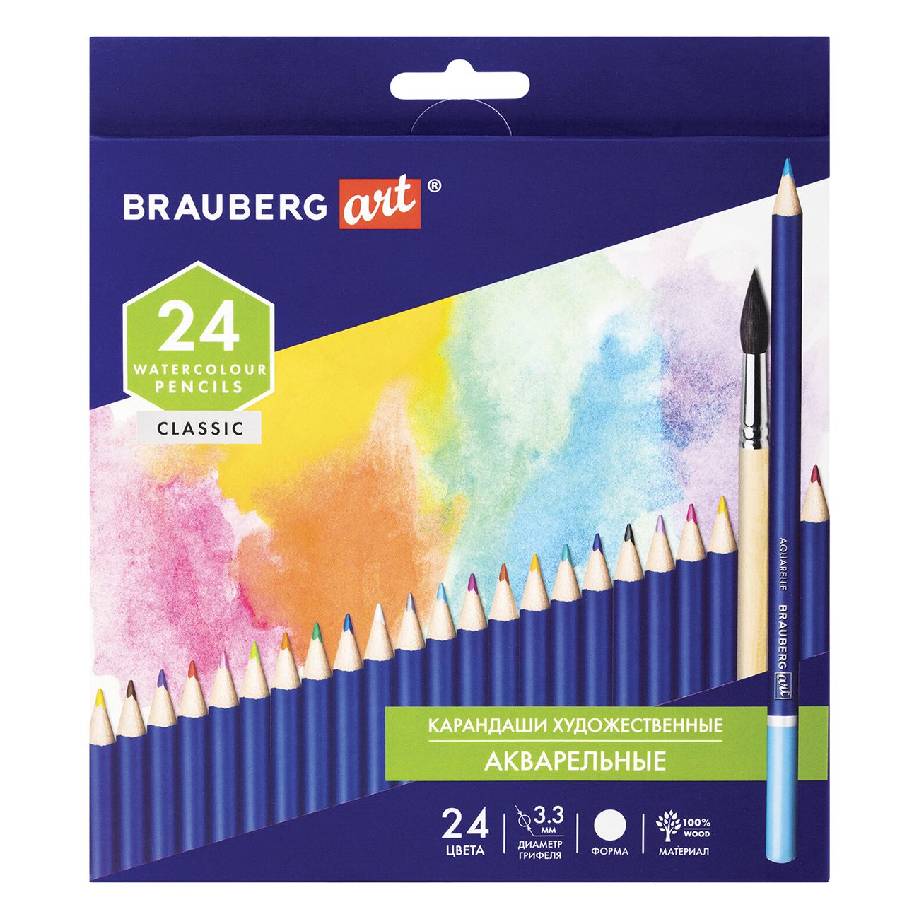 Карандаши Brauberg 24цв (880552)