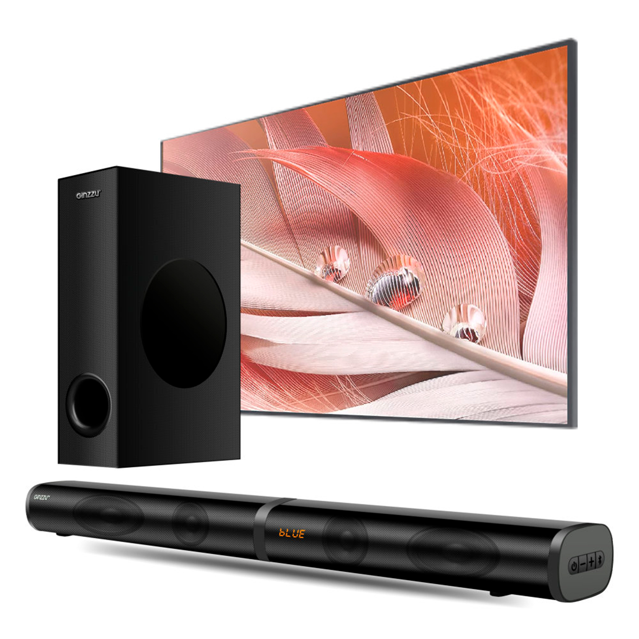 Саундбар Ginzzu 2х25W+50W/HDMI/Optical/LINE IN/BT/USB/ДУ (GM-506)