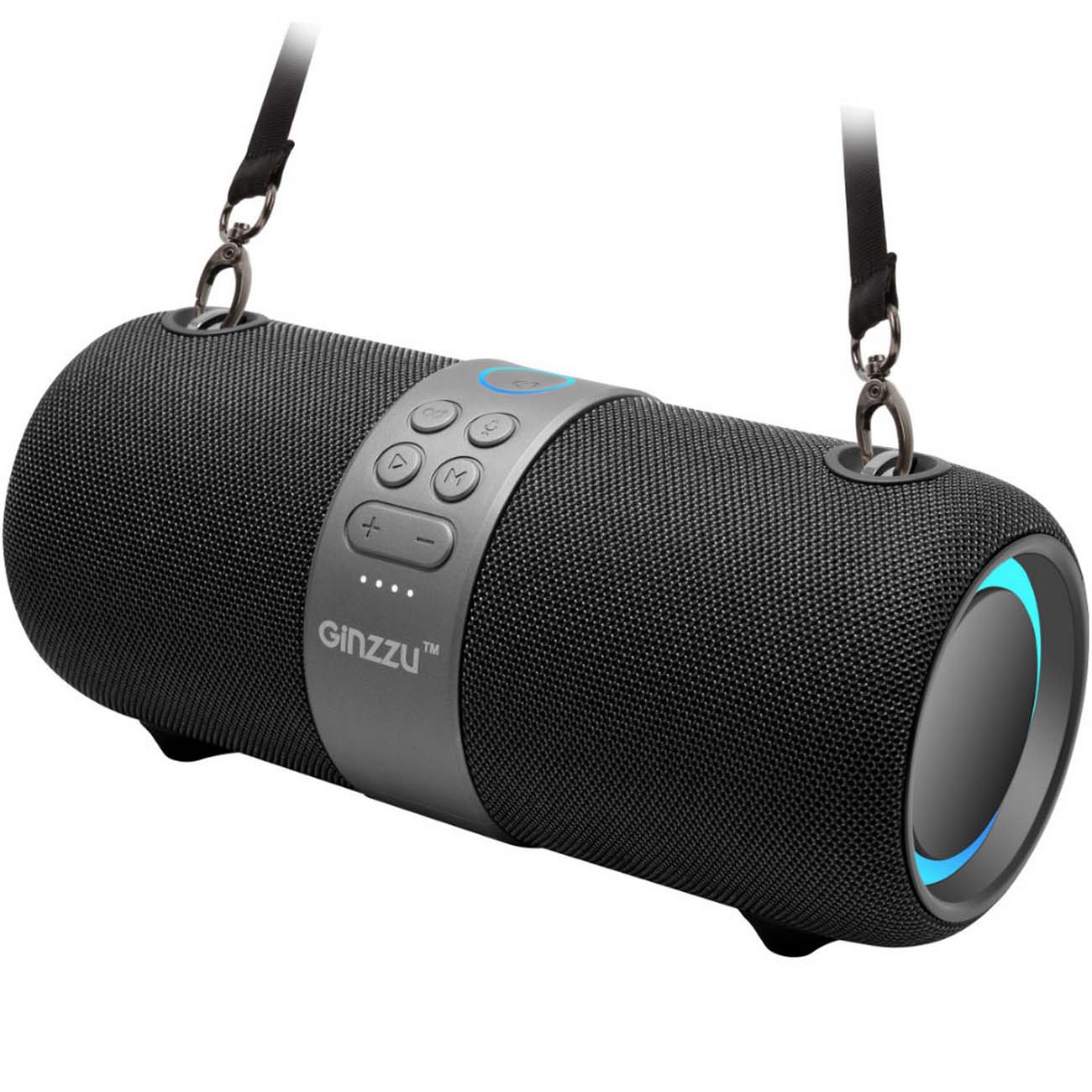 Беспроводная акустика Ginzzu 24W/3Ah/TWS/IPX6/USB/AUX/FM/RGB (GM-903B)