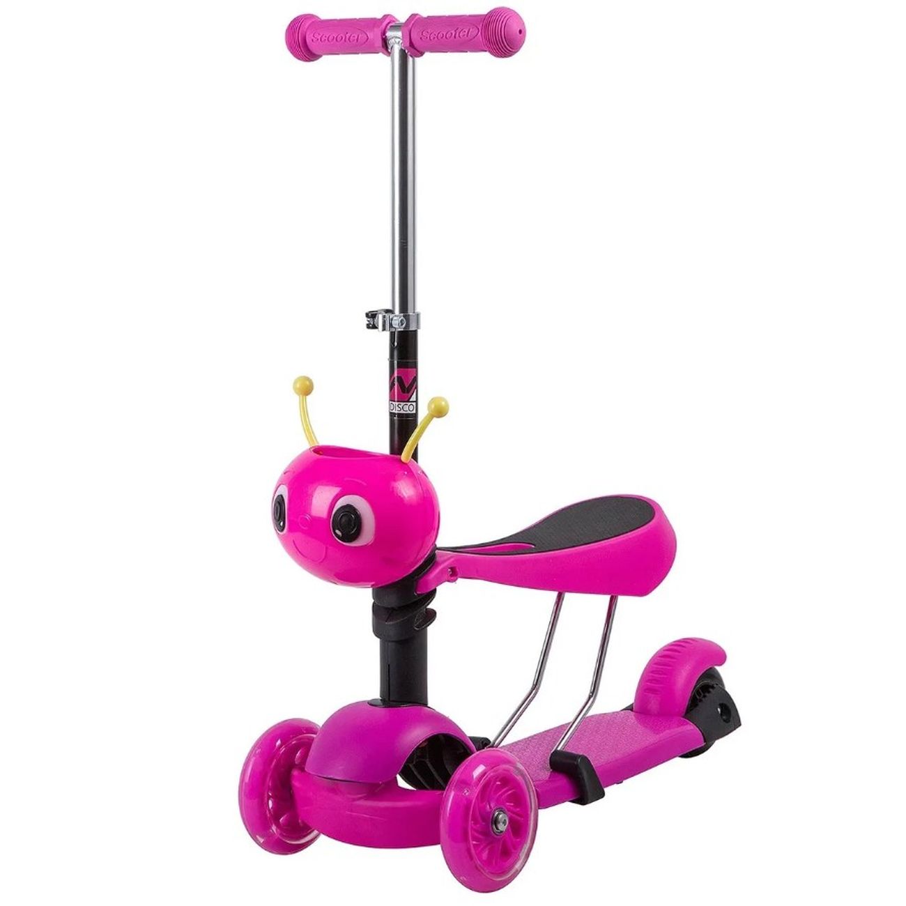 Самокат Novatrack DISCO-KIDS SADDLE фиолетовый