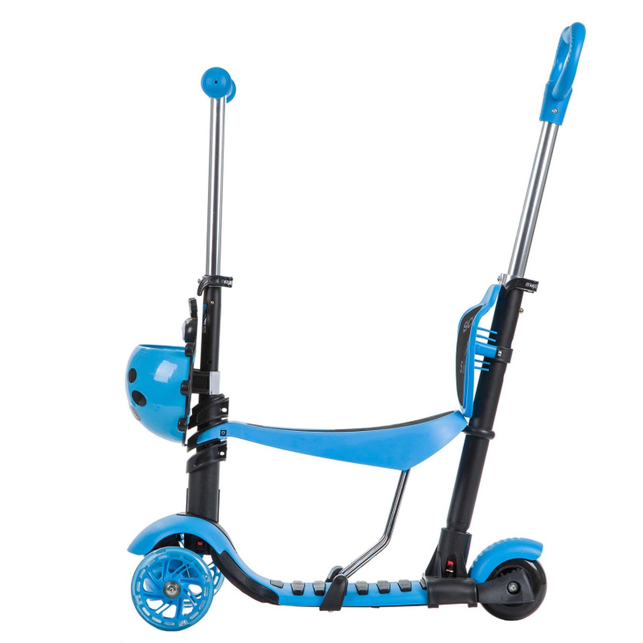 Самокат Novatrack DISCO-KIDS SADDLE PRO голубой