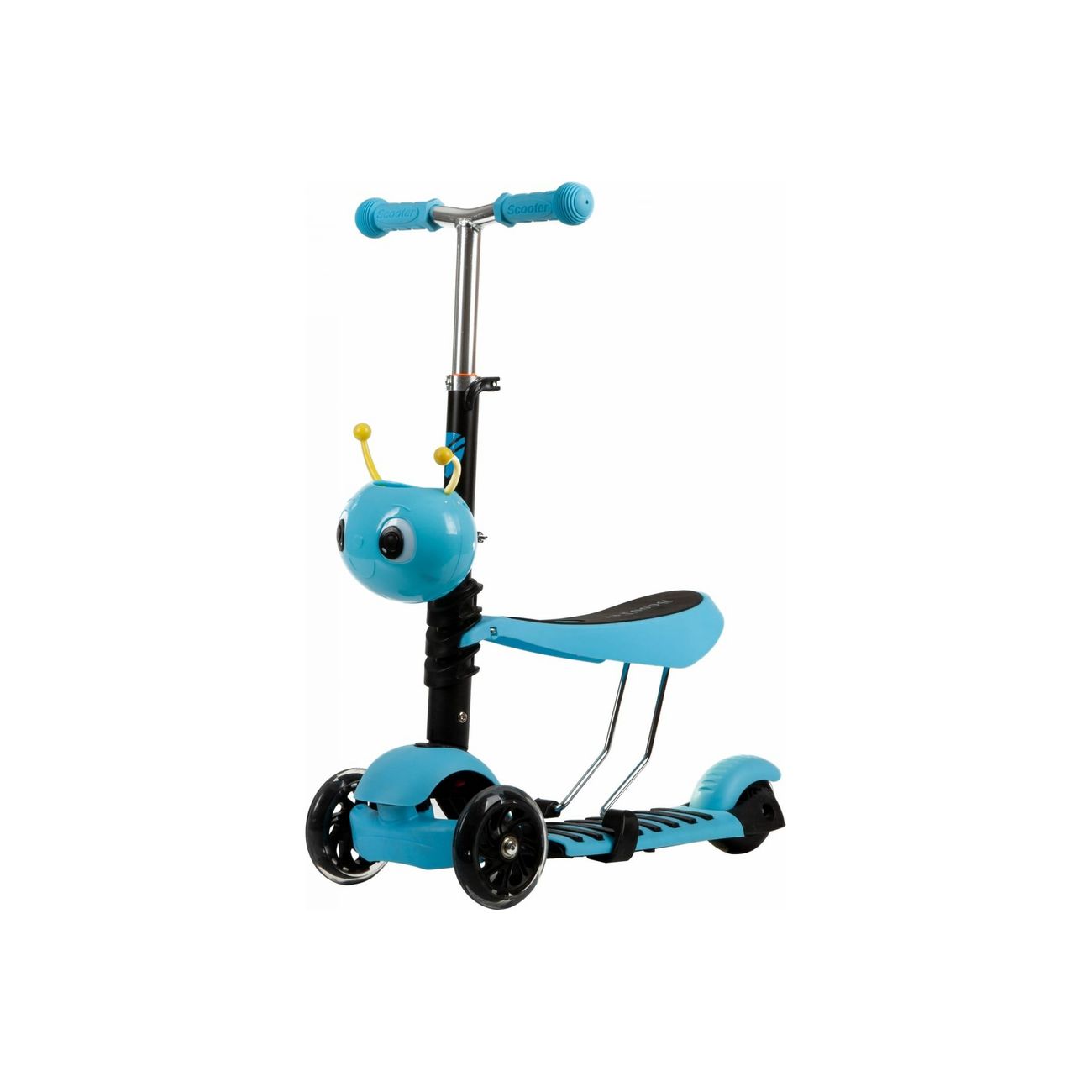 Самокат Novatrack DISCO-KIDS FOXX голубой