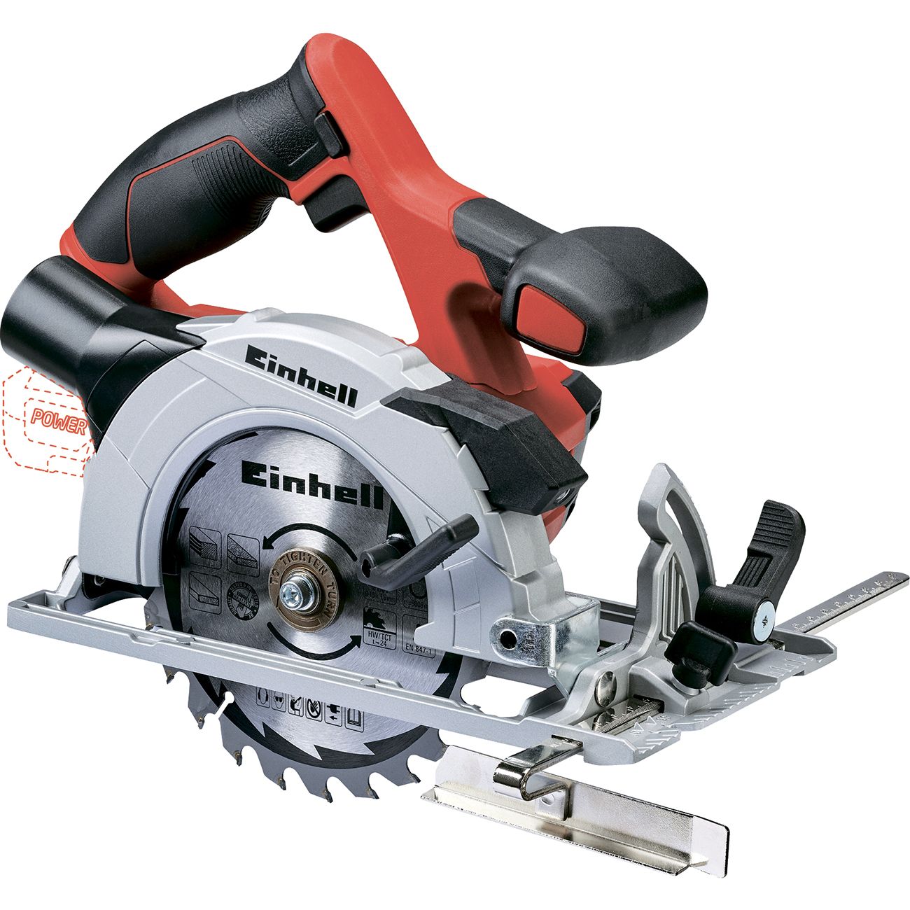 Электропила циркулярная Einhell PXC TE-CS 18/165 Li-Solo 4331204