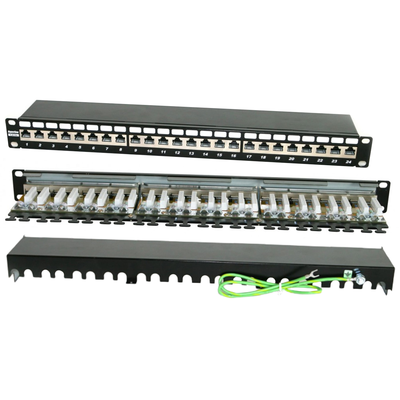 Патч-панель Hyperline PP2-19-24-8P8C-C6A-SH-110D