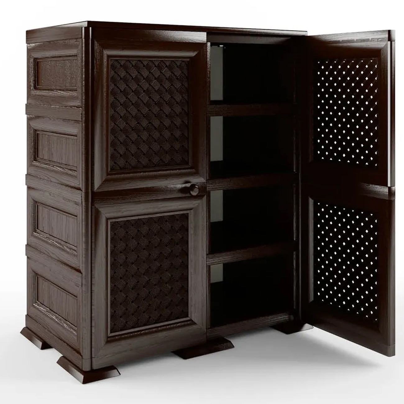 Шкаф для прихожей Элластик-Пласт Уют, шоколад, арт Э-218 Ш (Э-218 Ш)