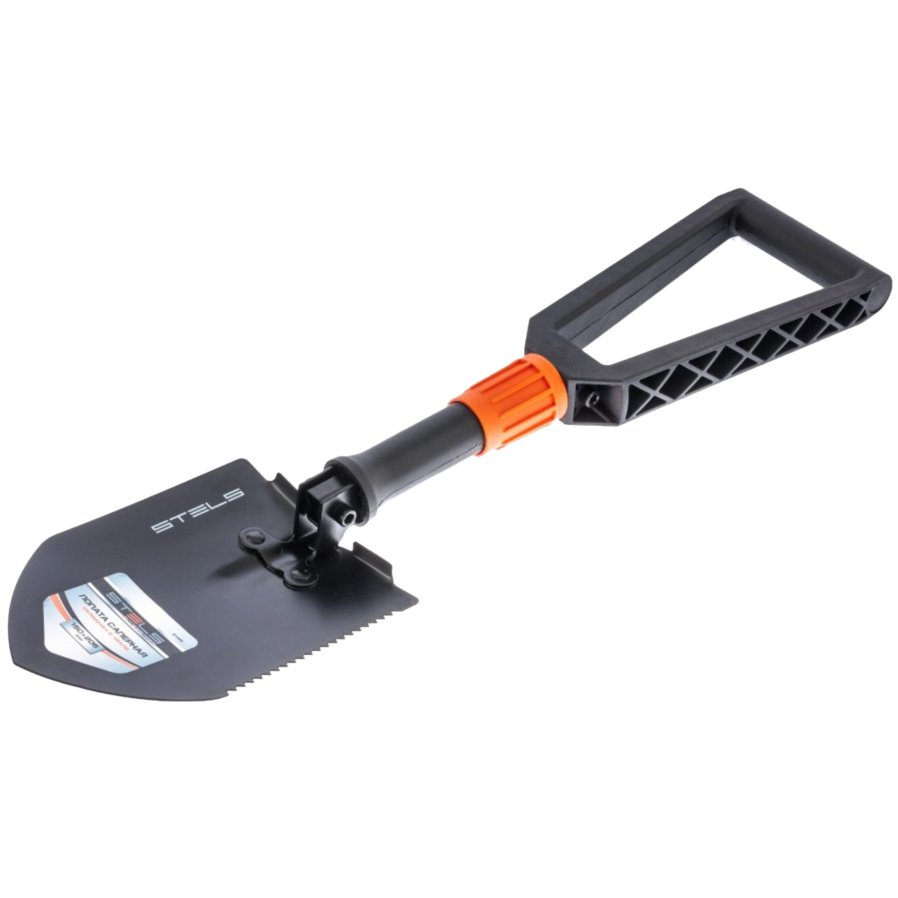 Лопата туристическая Stels складная, 150 х 205 х 253-590 мм (61462)