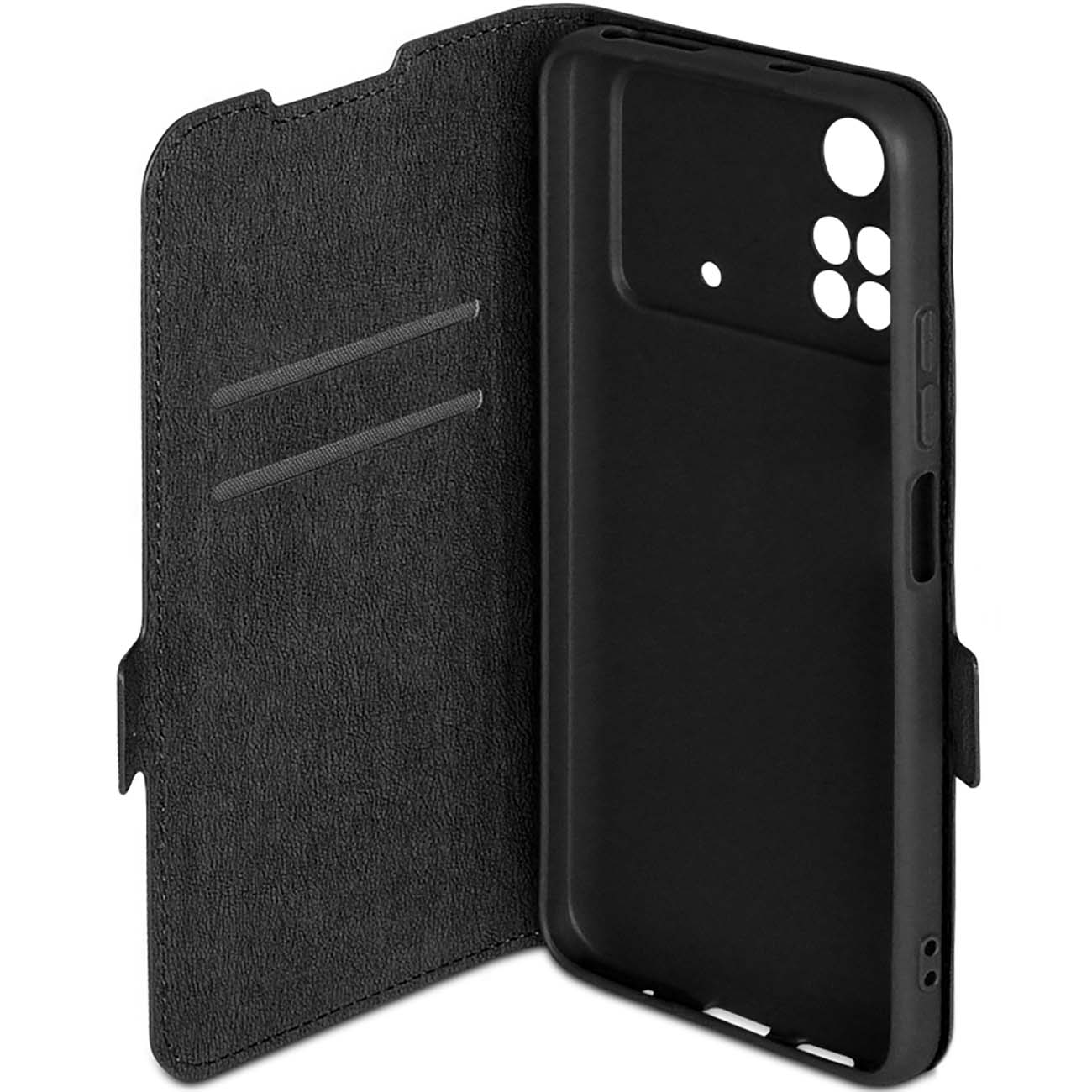 Чехол DF для Poco M4 Pro (4G) poFlip-06 черный