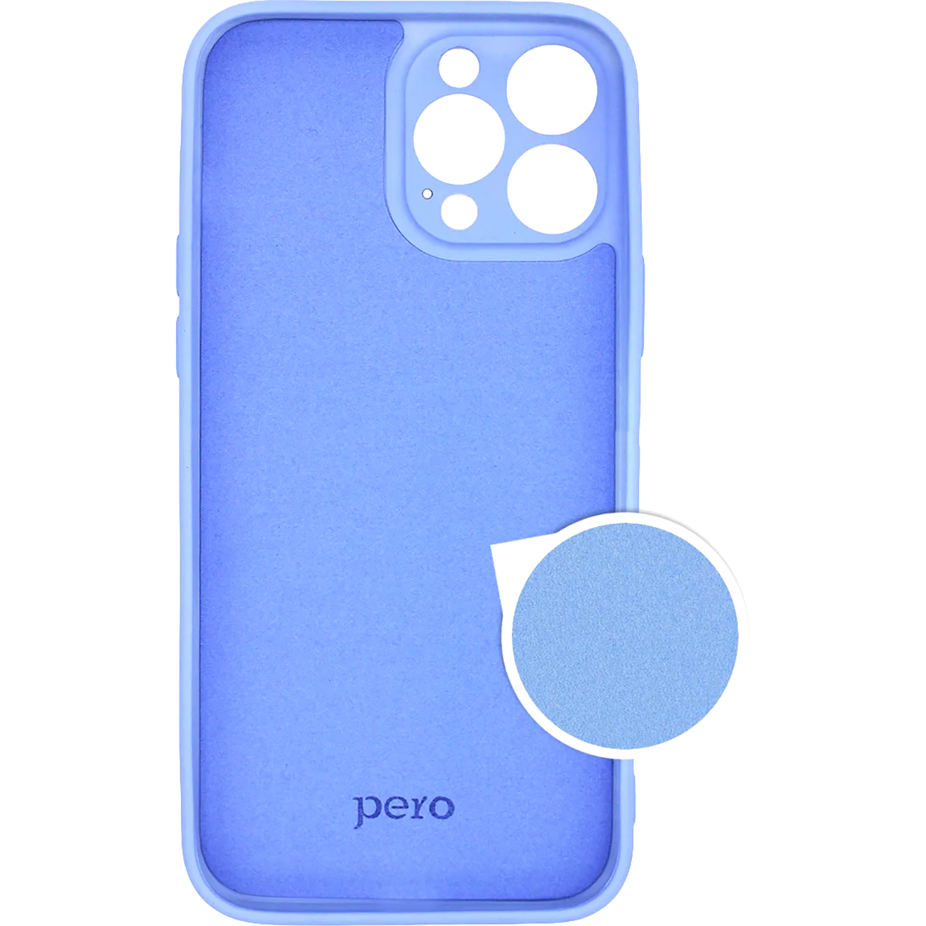 Чехол Pero для Apple iPhone 13 Pro Max (PCLS-0071-LB) голубой