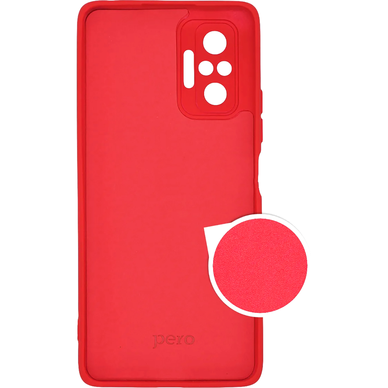 Чехол Pero для Xiaomi Redmi Note 10 Pro (PCLS-0084-RD) красный