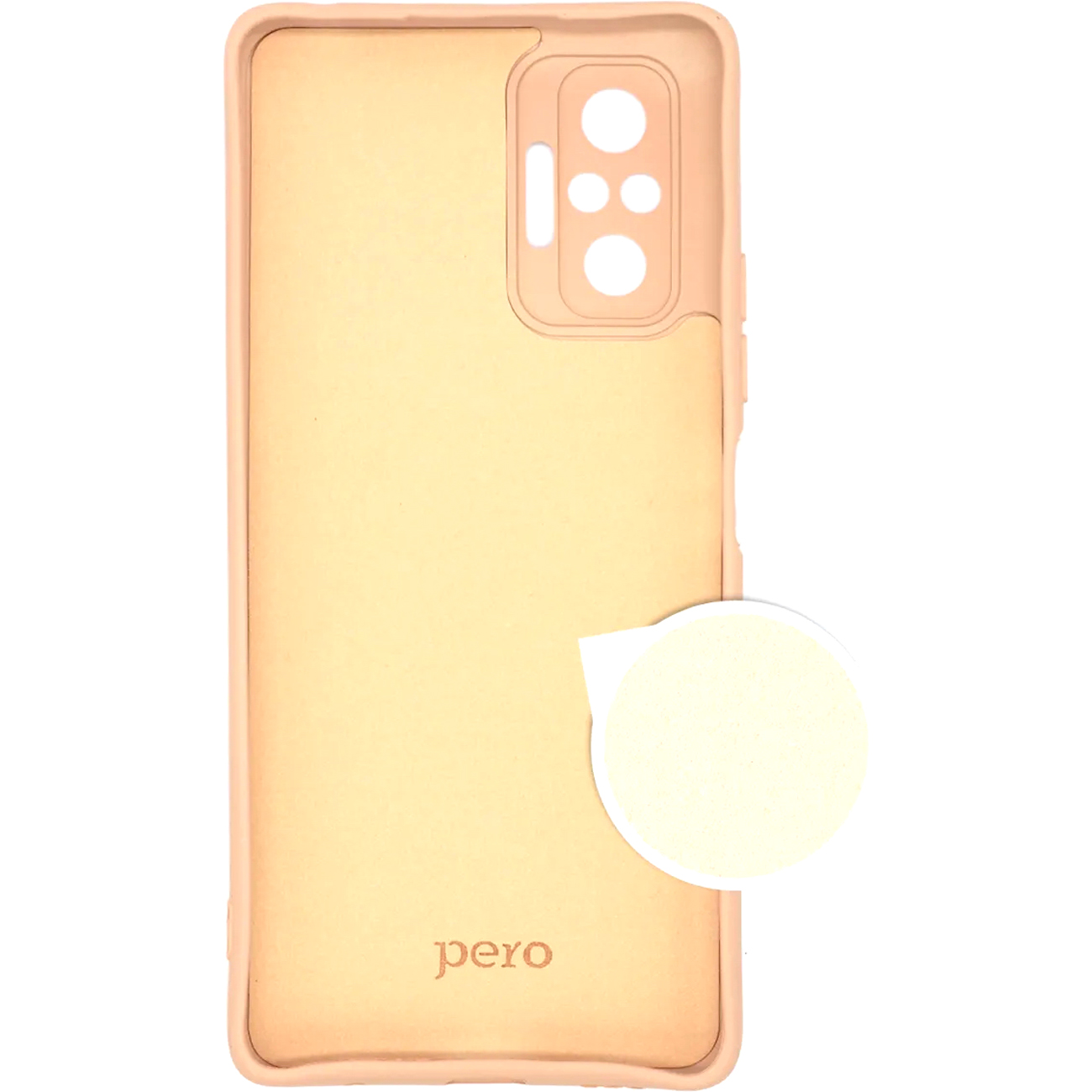 Чехол Pero для Xiaomi Redmi Note 10 Pro (PCLS-0084-PK) розовый