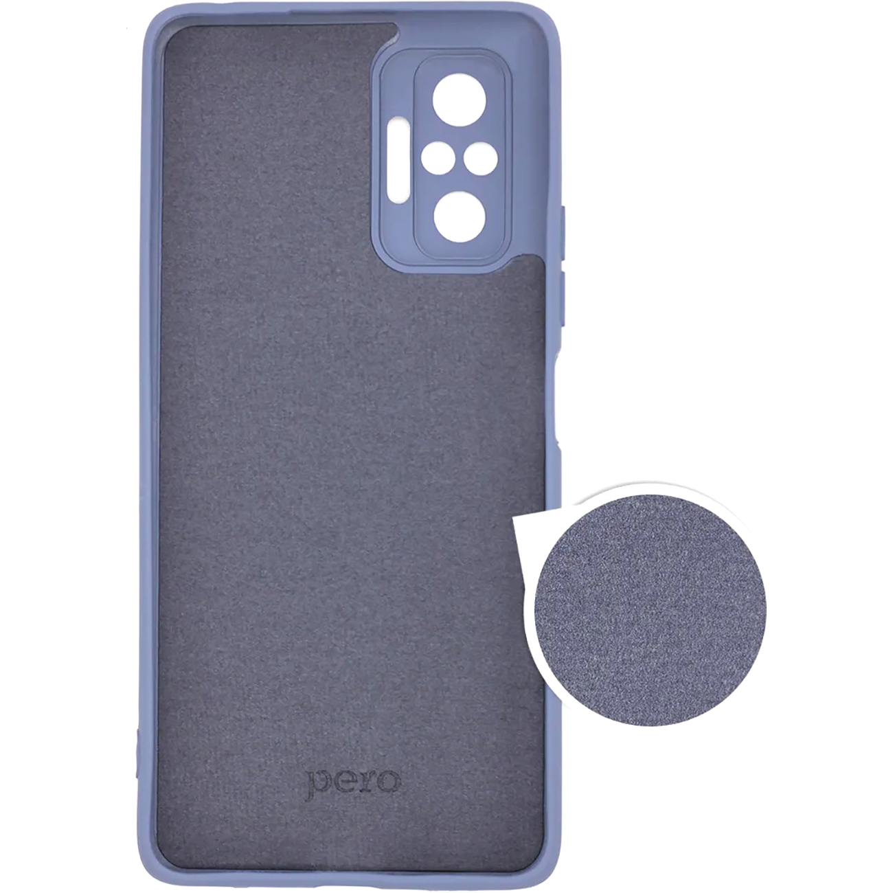 Чехол Pero для Xiaomi Redmi Note 10 Pro (PCLS-0084-GR) серый