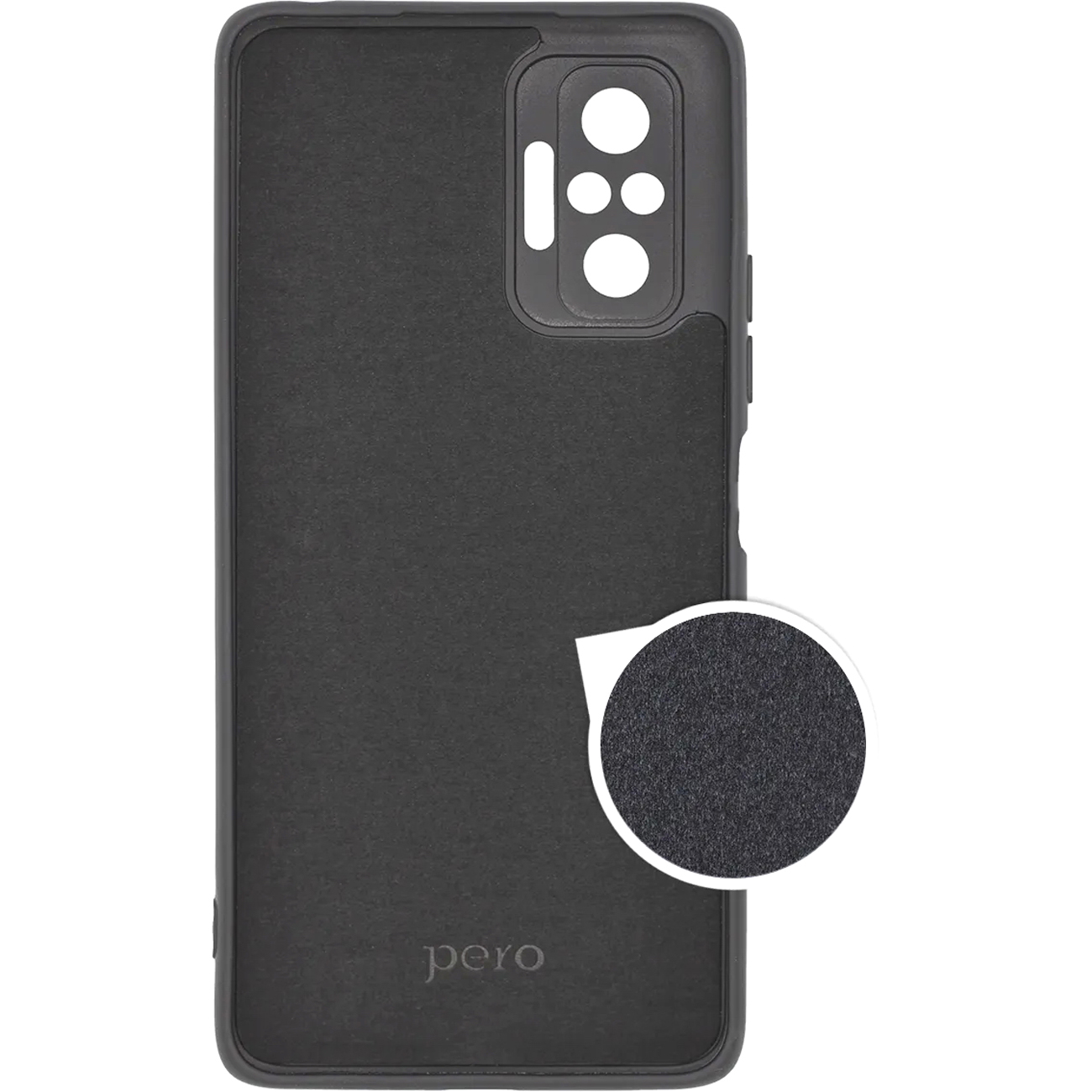 Чехол Pero для Xiaomi Redmi Note 10 Pro (PCLS-0084-BK) черный