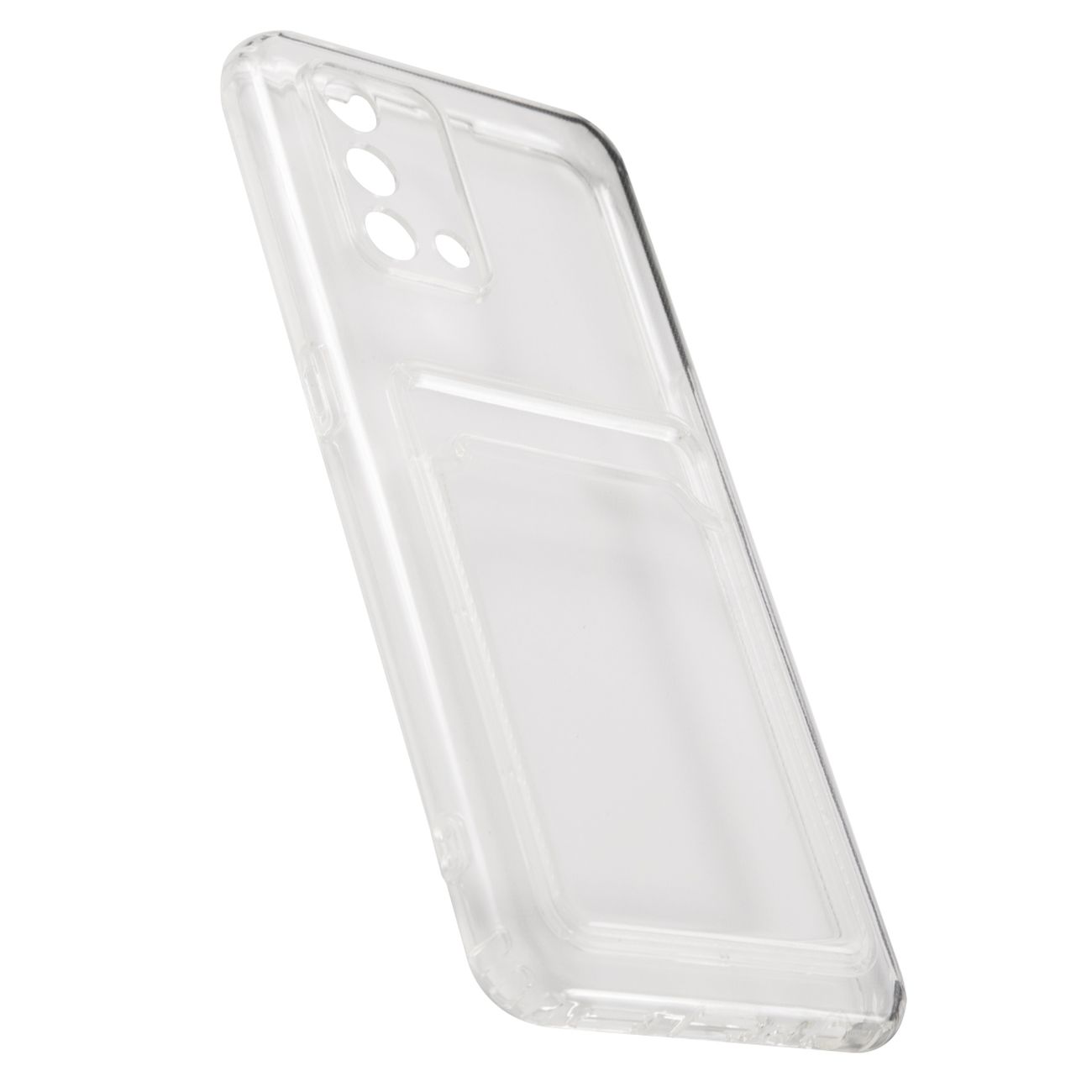 Чехол Red Line iBox Crystal OPPO A74, с кардхолдером прозрачный