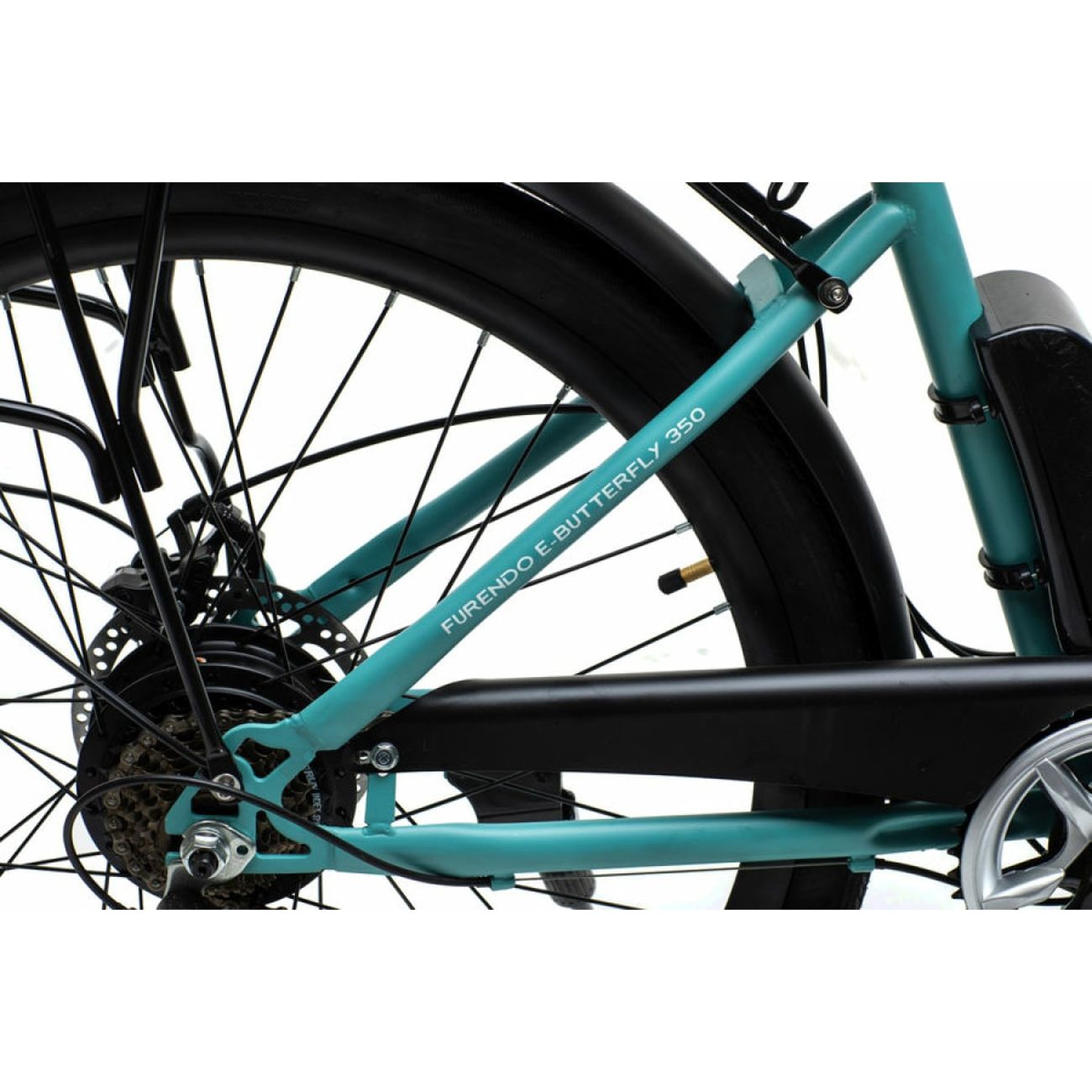 Электрический велосипед FURENDO E-BUTTERFLY 350 бирюзовый матовый