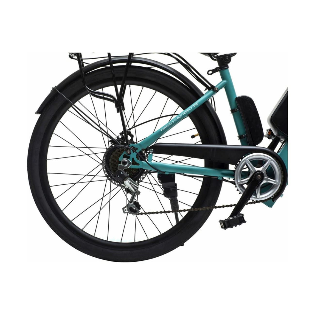 Электрический велосипед FURENDO E-BUTTERFLY 350 бирюзовый матовый