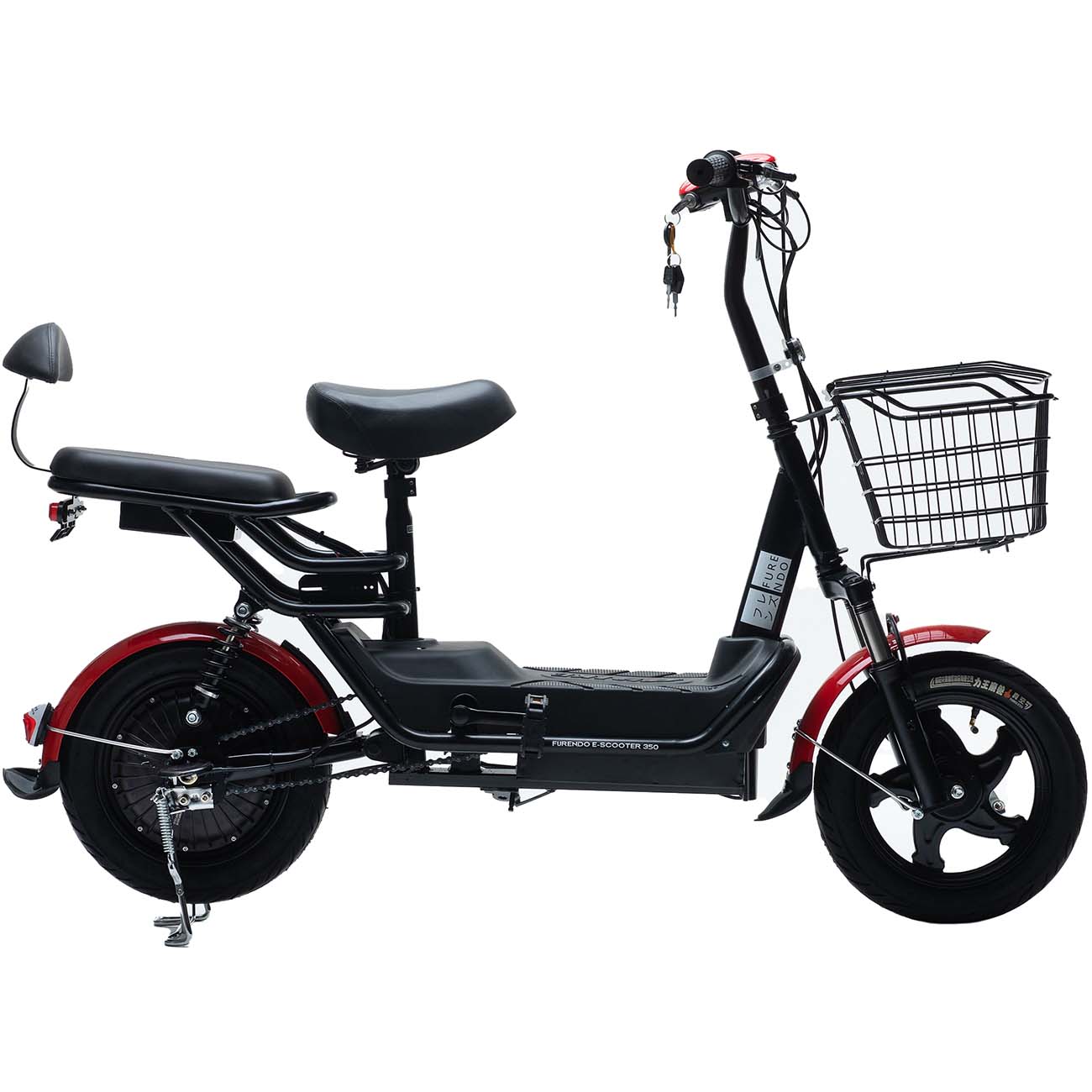 Электрический велосипед FURENDO E-SCOOTER 350 черно-красный