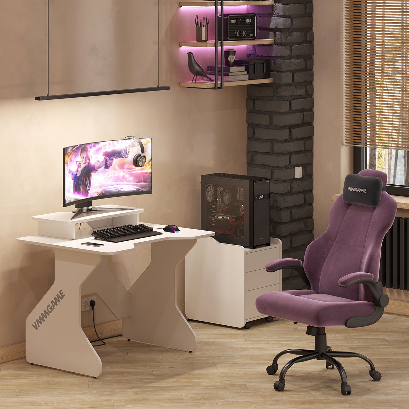 Стол компьютерный игровой VMMGAME ONE 100 WHITE (TL-1-WEWE)