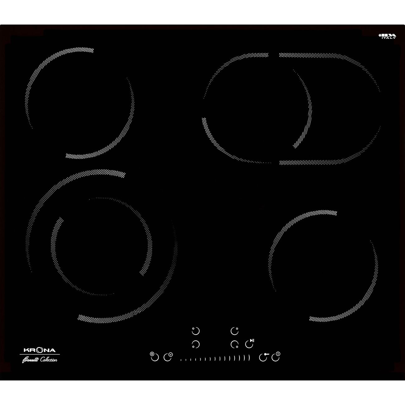 Встраиваемая электрическая панель Krona Leggiero 60 Black