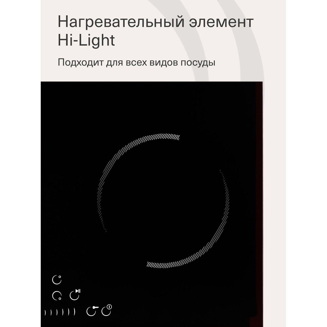 Встраиваемая электрическая панель Krona Leggiero 60 Black