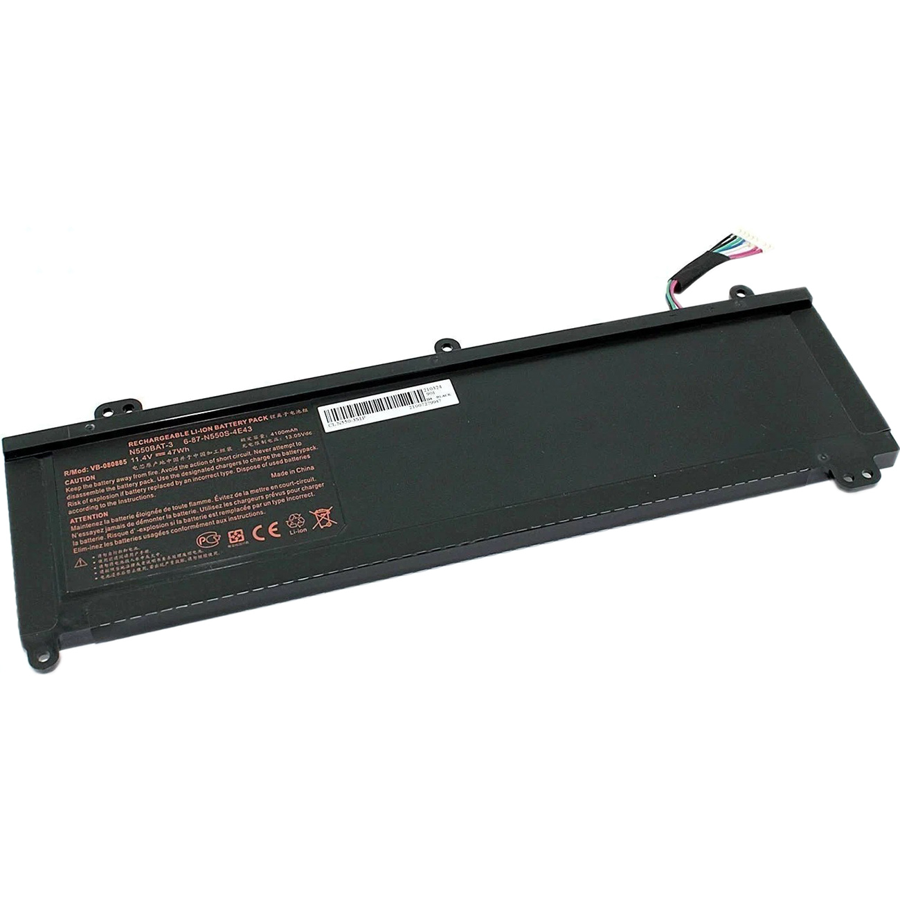 Аккумулятор для ноутбука VB для Clevo N550RC 11.4V 4100mAh (N550BAT-3)