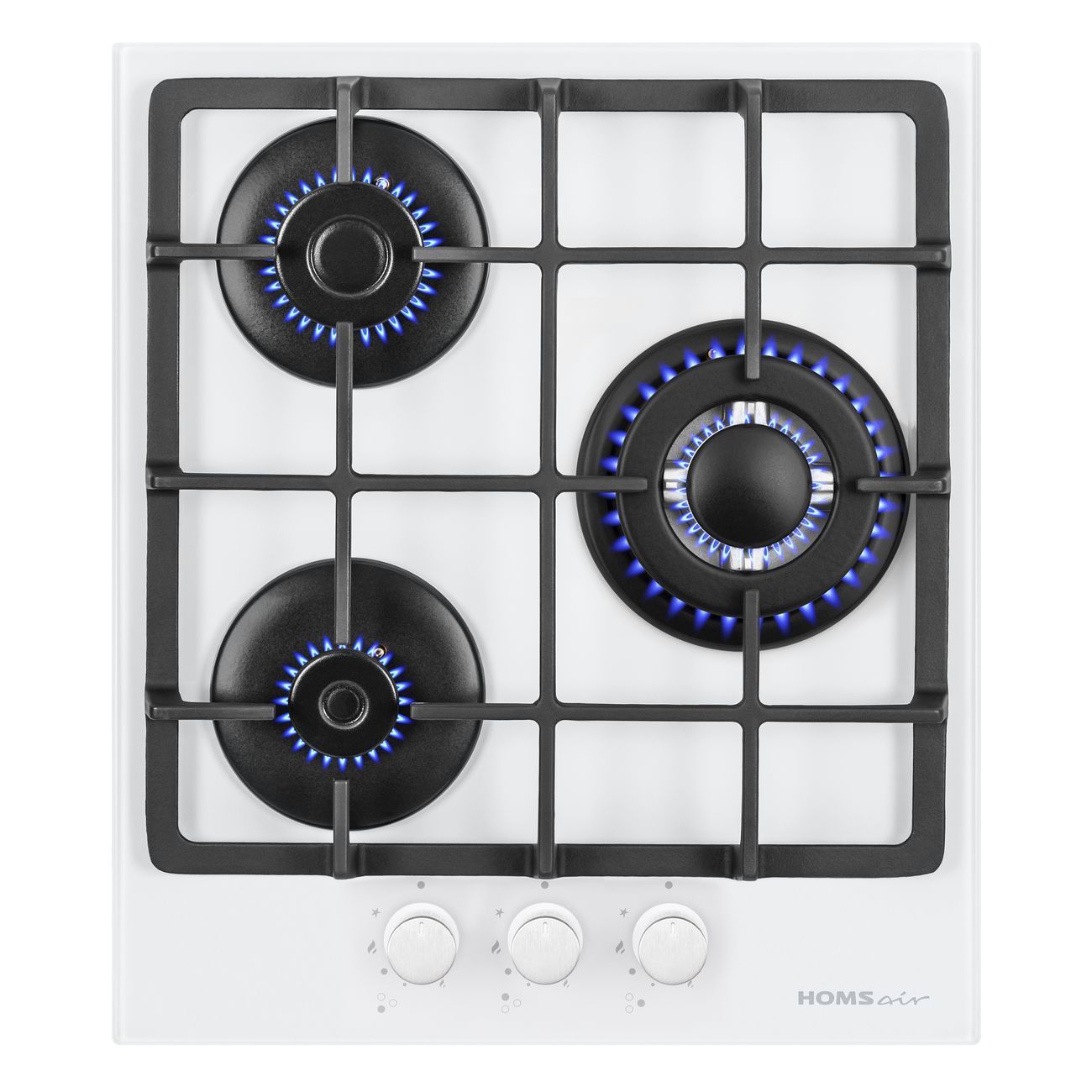Встраиваемая модульная газовая панель независимая HOMSAir HGG433TGCWH