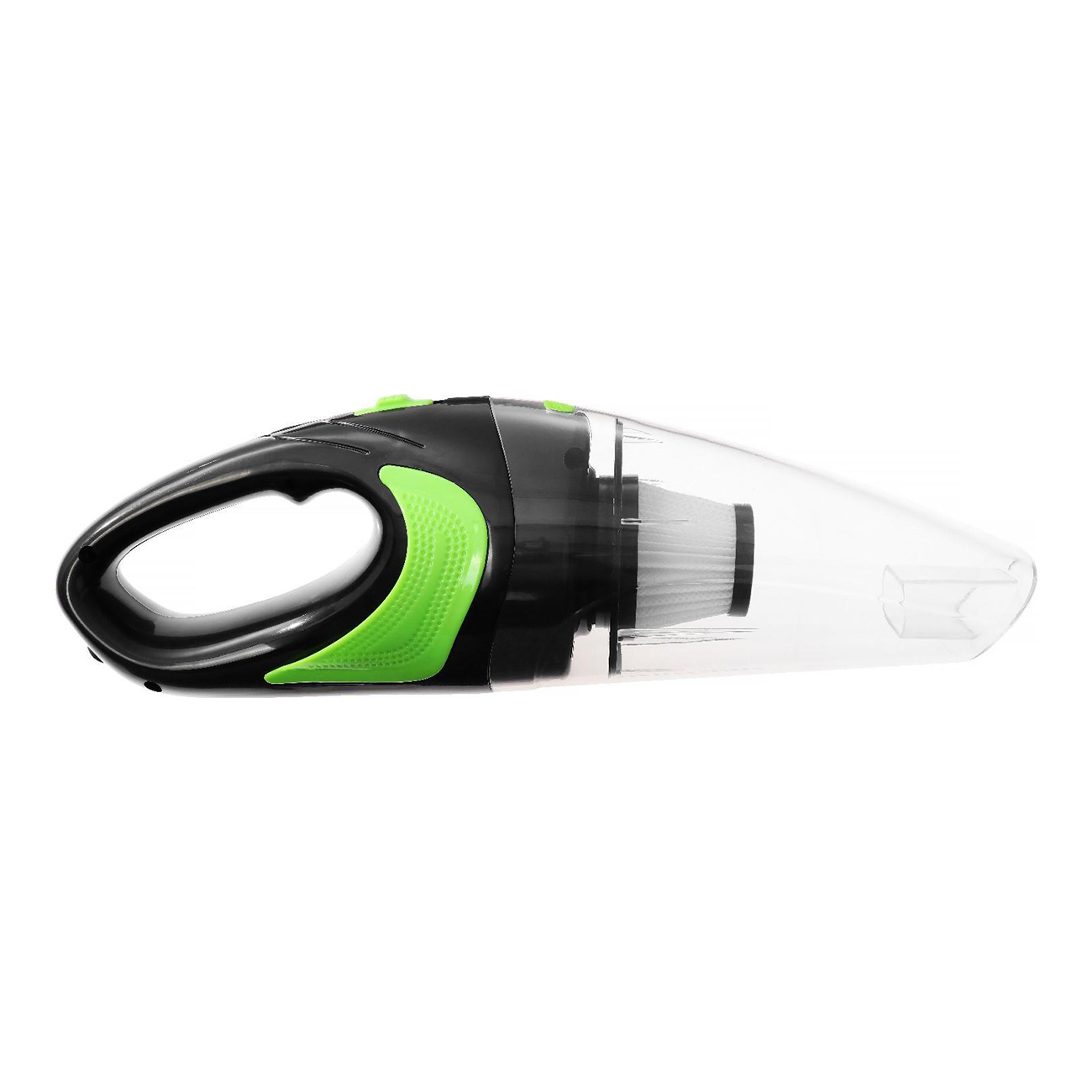 Пылесос автомобильный Cartage 3 насадки, черно-зеленый (5377457)
