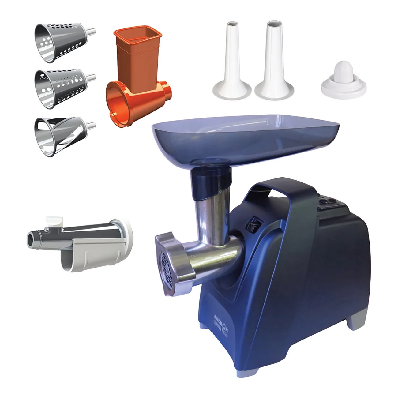 Электромясорубка Аксион М 61.02 темно-синий фото