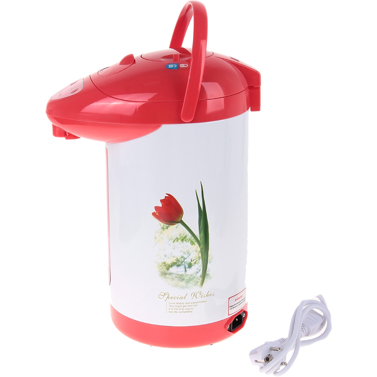 Термопот Sakura SA-353WR 3,5л белый/ красный фото