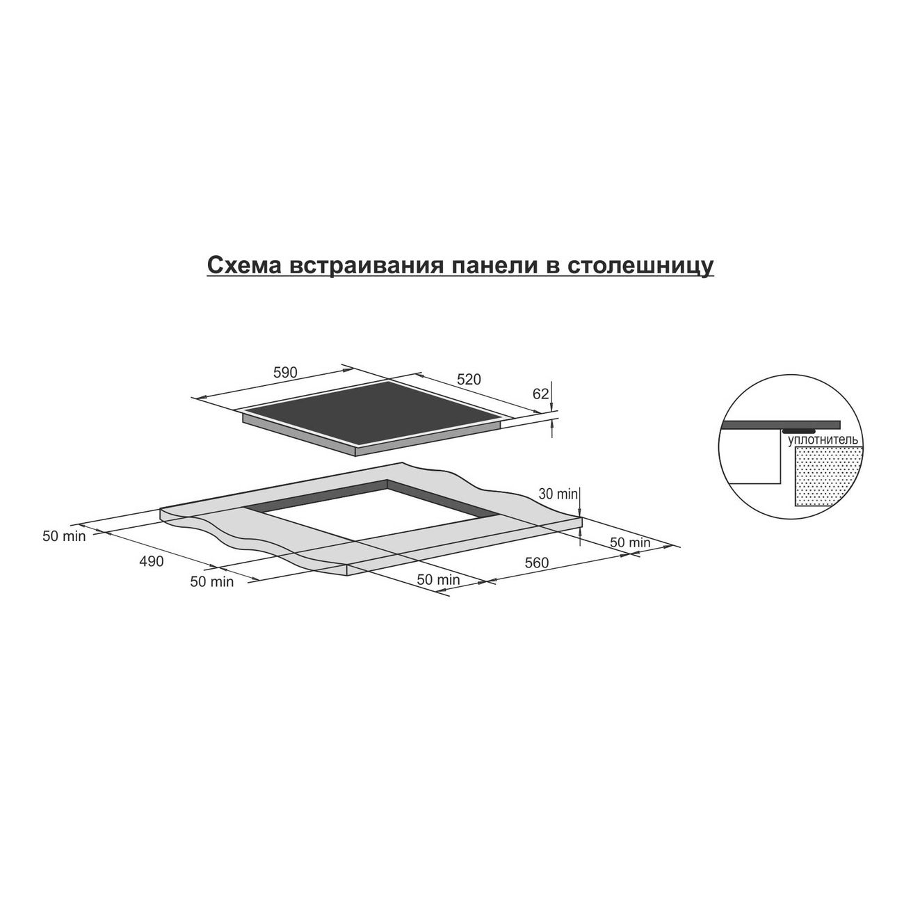 Встраиваемая электрическая панель Darina P EI305 B