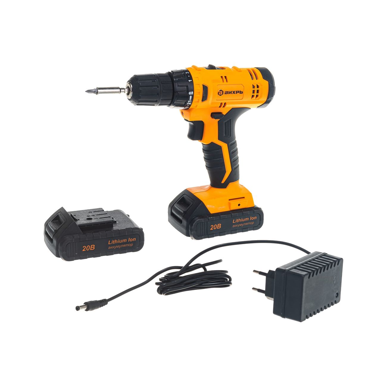 Шуруповерт аккумуляторный Вихрь ДА-20Л-2К (72/14/21)