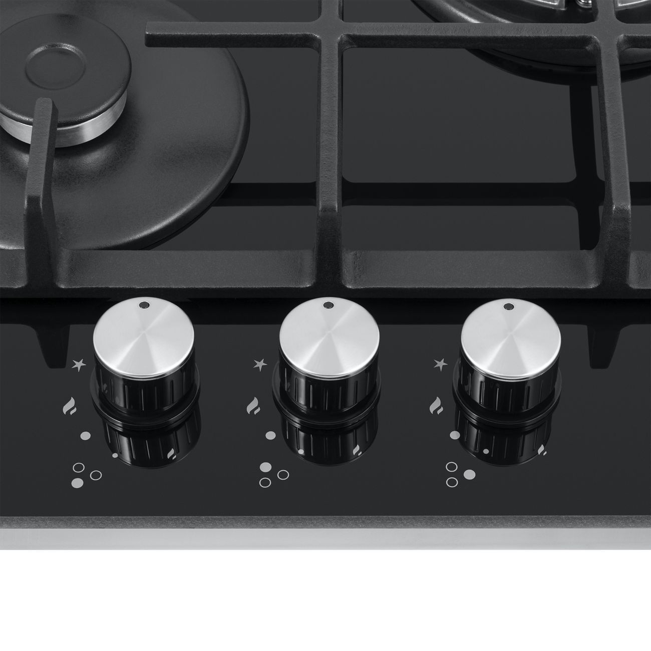 Встраиваемая газовая панель независимая HOMSAir HGG433TGCBK