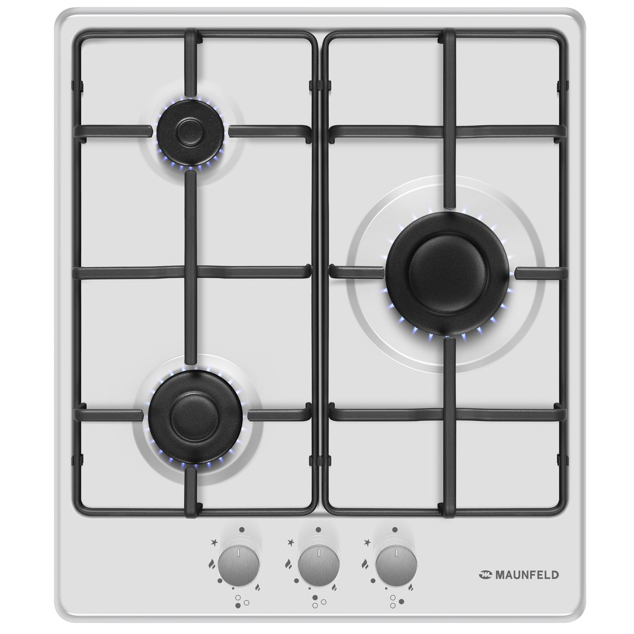 Встраиваемая газовая панель независимая Maunfeld EGHE.43.3STS-EW