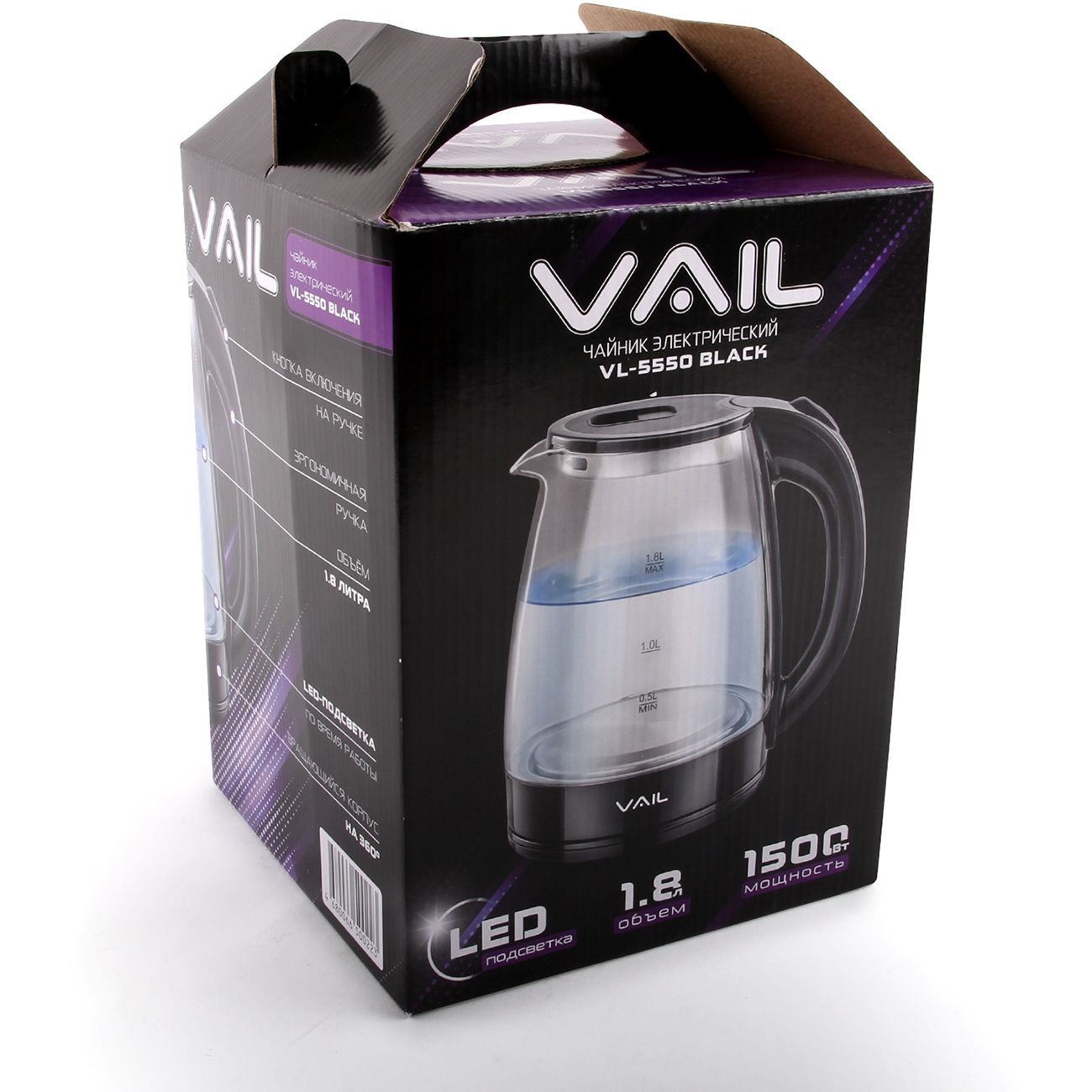 Электрочайник VAIL VL-5550 черный