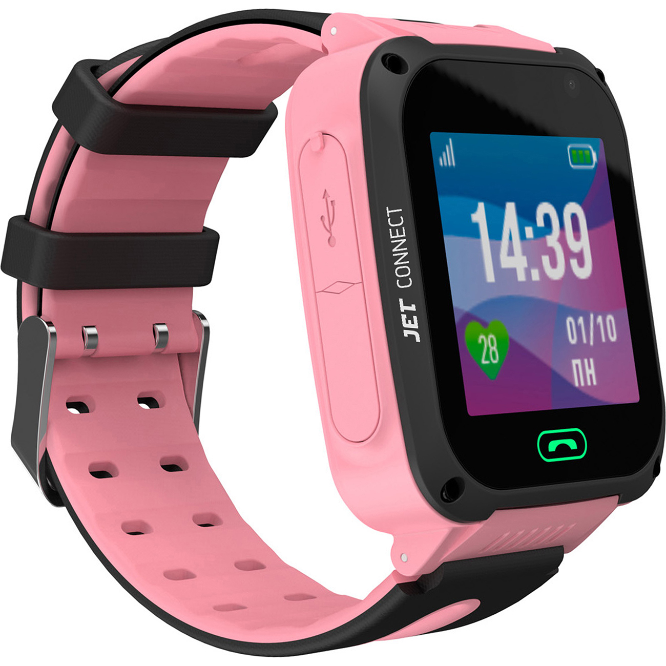 Часы с GPS трекером Jet KID CONNECT розовый