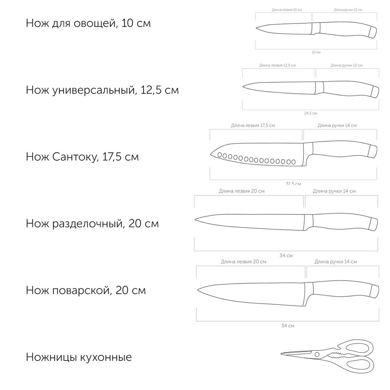 Набор ножей Nadoba RUT