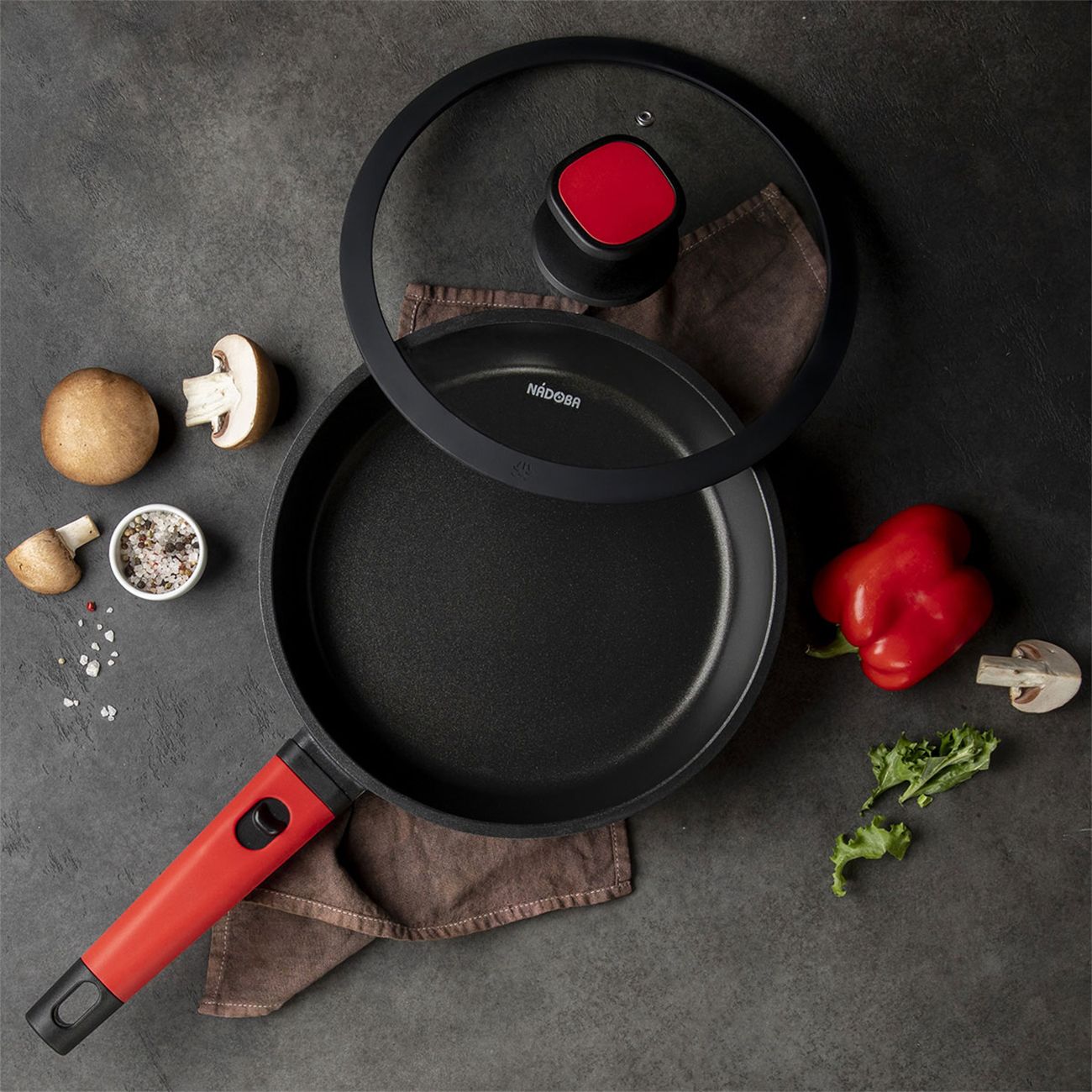 Крышка стеклянная Nadoba Gusta 28см (751711)