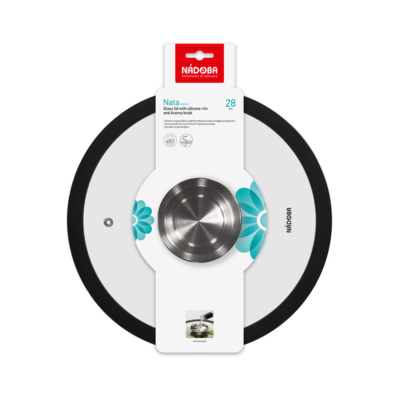 Крышка с арома ручкой Nadoba Nata 28см (751511)