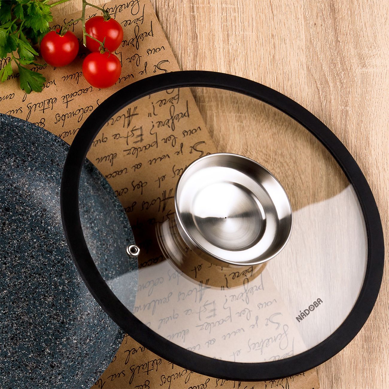 Крышка с арома ручкой Nadoba Nata 28см (751511)